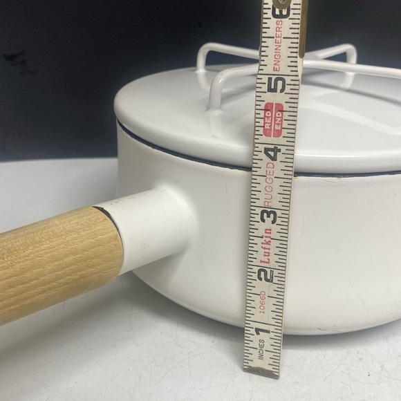 Dansk Kobenstyle France Yellow Enamel Covered Pan Cookware 4 Quart - Picture 6 of 17